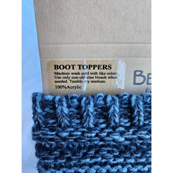 BEARPAW Marled Knit Boot Toppers - Blue Adult Size NEW! - Picture 3 of 3